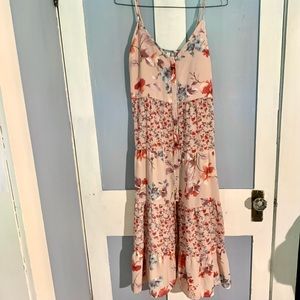 Button-Down Floral Summer Dress